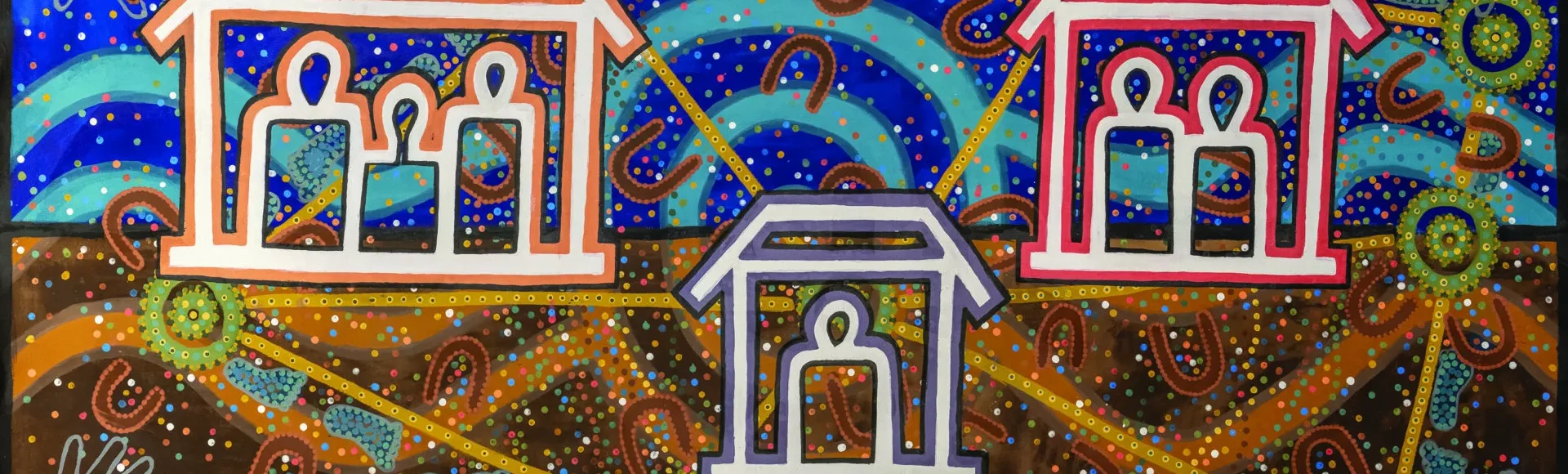 Aboriginal painting representing home and place