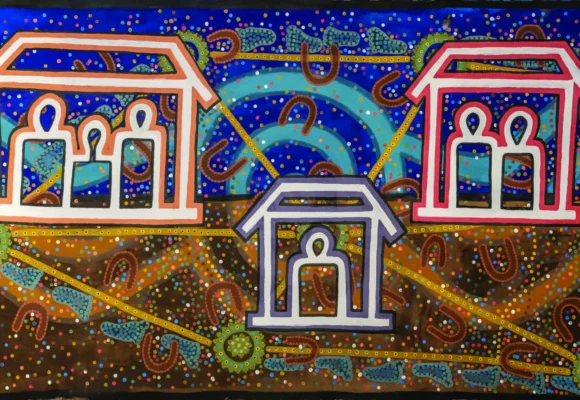 Aboriginal painting representing home and place