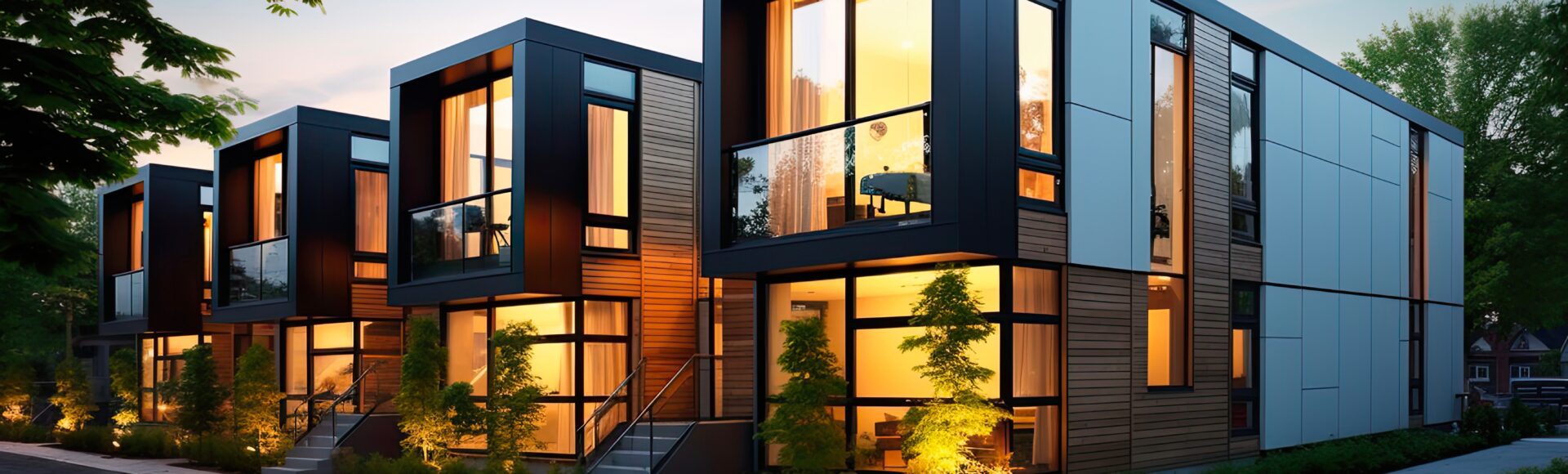 AI generated image of a modular housing complex