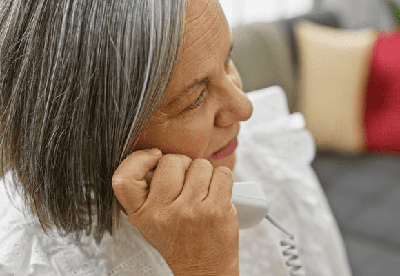 Elderly lady on the phone