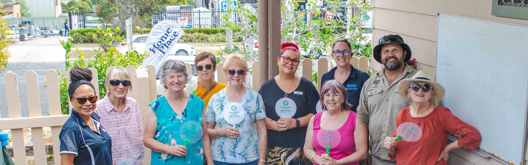 A group of 10 people at a Community Greening event