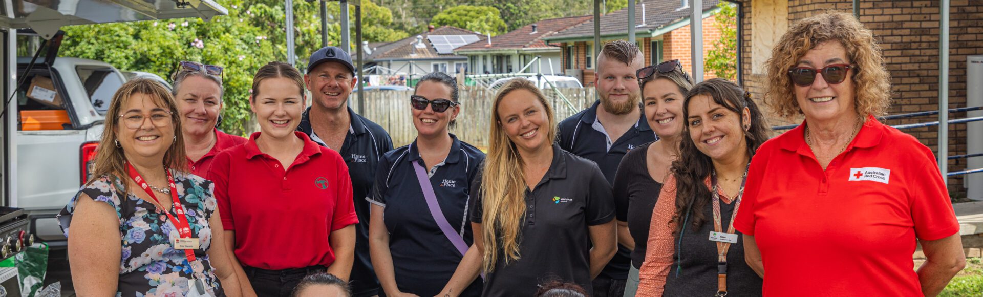 Group of people under a marquee