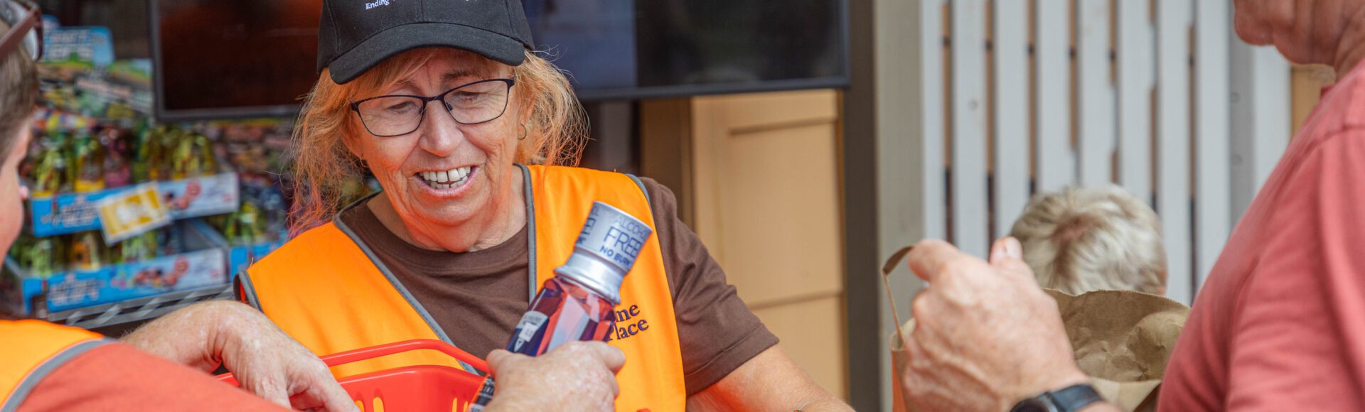 Carmel volunteering at the Meeting Place