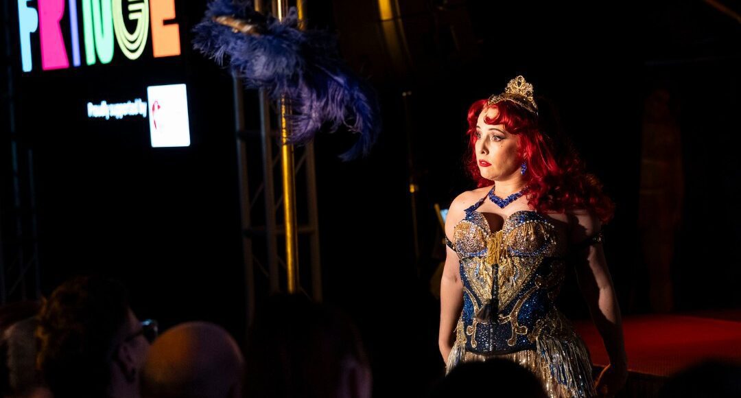 Woman in a costume on stage